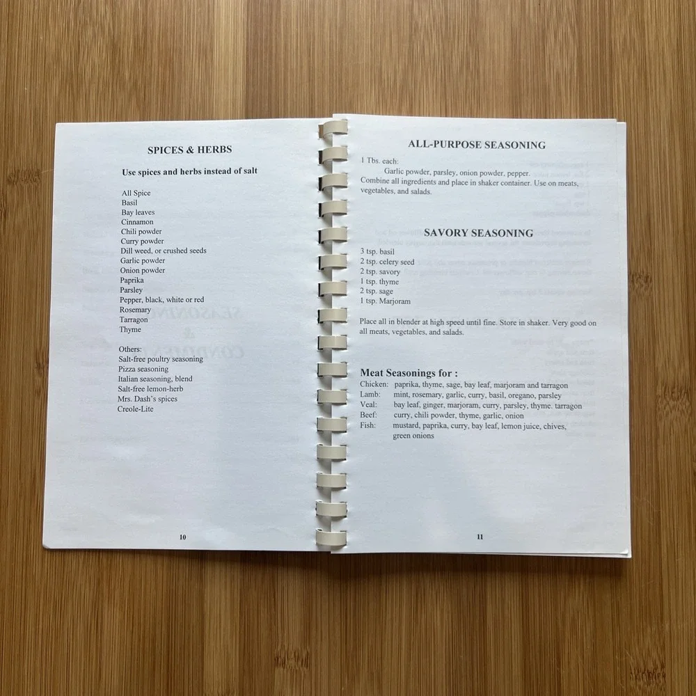 Metabolic Research Center Cookbook Cooking Recipes Collection 1988 Spiral‎ Bound